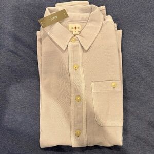J.Crew Men's Cotton Waffle Shirt - Small - Stone